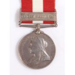 Canada General Service Medal with clasp 'Fenian Raid 1866', (PTE. P. GAUTHIER. ST. EUSTACHE R. CO.)