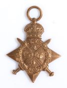 First World War casualty medal,1914 Star (6-83 PTE. T. MINTON. 2/RIF. BRIG.) records show Rifleman