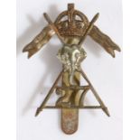 Second World War O/Rs cap badge to the 27th Lancers, bi metal with slider to the reverse, brazing