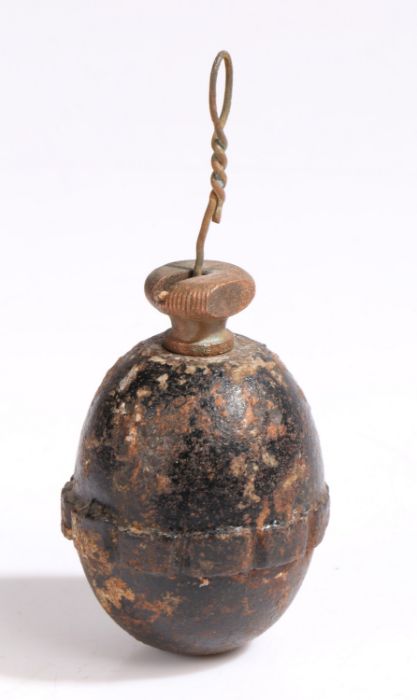 First World War German Model 17 Eierhandgranate ('egg grenade'), inert