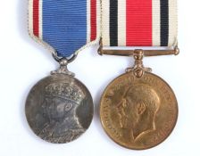 Special Constabulary pair of Medals, George VI 1937 Coronation Medal and George V Special