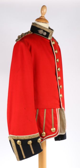 Pre First World War Royal Scots Fusiliers Officers Full Dress Doublet, scarlet Melton cloth with - Image 3 of 4