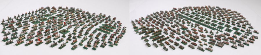 8mm American War of Independence wargames armies, British/Hessian and American, painted, based and