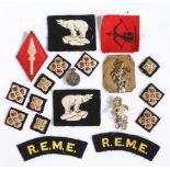 British army badges, formation badges to the 1st Corps, Anti Aircraft Command, 49th Division,