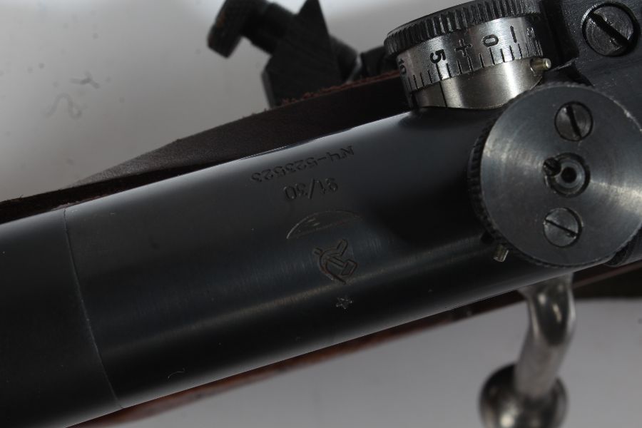 Second World War Russian Mosin Nagant Rifle, Serial Number 2228, dated 1944, fitted with PU - Image 5 of 6