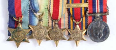 Second World War miniature medal group, 1939-1945 Star, Atlantic Star, Africa Star, Burma Star