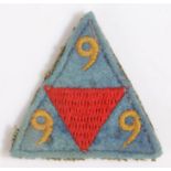 British 27th Independent Infantry Brigade cloth formation sign, jungle green cloth backing with