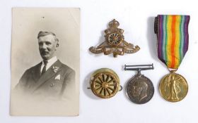 First World War grouping, 1914-1918 British War Medal (102845 DVR. O. MOTHERSOLE. R.A.) together