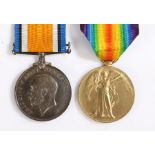 First World War pair of medals, 1914-1918 British War Medal and Victory Medal (50258 PTE. W.