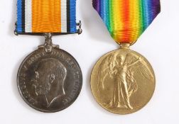 First World War pair of medals, 1914-1918 British War Medal and Victory Medal (50258 PTE. W.