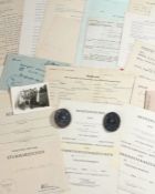 Second World War ephemera relating to three brothers in the German army killed or missing in action,