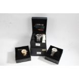 Three fashion watches, to include JGINO paste set example, cased (3)