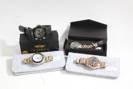 Four fashion watches, by Lige, Olmeca, Paulares and Parnis (4)