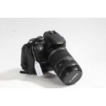 Canon EOS 350D camera with Canon EFS 55-250mm 1.1m/3.6ft 1:4-5.6 IS lens and battery grip