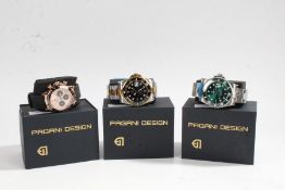Three Pagani fashion watches, boxed (3)