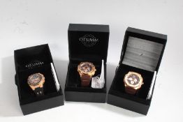 Three Otumm fashion watches, boxed (3)