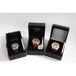 Three Otumm fashion watches, boxed (3)