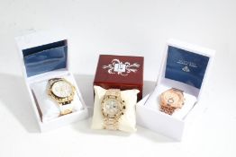 Two Aquamaster fashion watches, Jewellery Unlimited fashion watch, boxed (3)