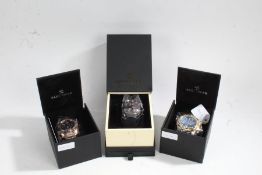 Three Reef Tiger fashion watches, boxed (3)