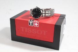 Tissot T-Classic stainless steel gentleman's wristwatch, the signed black dial with Roman