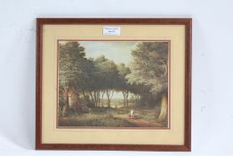 Countryside landscape Offset lithograph printed in colours, on wove, 175 x 225mm (6 7/8 x 8 7/8in)(