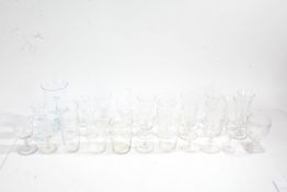 Collection of mostly 19th century and later glassware, custard cup, trumpet glasses etc (Qty)