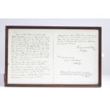 A letter to Sir Winston Churchill from politician and philanthropist Hon. Sir James Liege Hulett,
