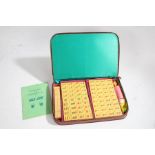 Chinese Mah Jong set, housed in leather case (as new)