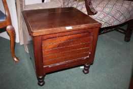 20th century mahogany commode of cube form, 47cm wide 45cm high 2cm deep
