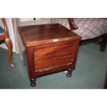 20th century mahogany commode of cube form, 47cm wide 45cm high 2cm deep