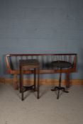 Collection of furniture to include a occasional table side table and a head board (3)