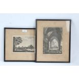 J Hooper (British, 19th Century)  'Holy Cross Co. Tipperary' A pair of etchings, 1792 and 1793, on