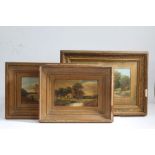 Victorian School, Landscapes, group of three oils (3)