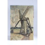 English School (20th Century) Windmill, Oil on board  Indistinctly signed lower right 76 x 51cm