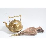 An Art Nouveau copper bellows and kettle (2)