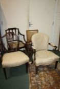 Four various chairs to include Hepplewhite style chair etc (4)