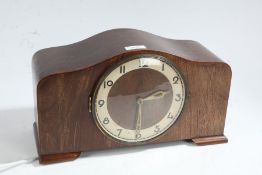 Unusual mid 20th century mantle clock, with electric movement Puja D R P Nr 714893 Franz P 874108