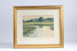 Noel Dennes (1908-1988) 'The Yare at Bowthorpe', tempera on paper, 28 x 38cm (11 X 15in)