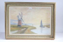 C N Banwell (20th Century)  On the Yare (Norfolk), Pastel Signed lower left 38 x 58cm