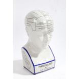 20th century porcelain Phrenology head, 30cm high