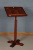 20th century churches lectern, with a rectangular sloped stand with pierced cross decoration above a