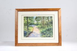 Phillis Payne woodland landscape signed (lower right) 26 x 35cm (10 1/4 x 13 3/4in)