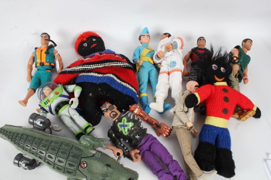 Collection of toys and figures, to include Action Man, Buzz Lightyear, Thunderbirds, together with