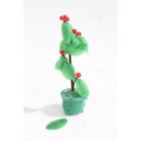 Chinese Peking glass flower tree, 12cm tall