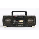 Sharp WQ-T352E stereo radio cassette ghetto blaster, the twin cassette recorder boombox with five