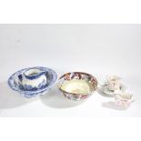 A collection of ceramics and pottery, to include a 19th Century Staffordshire pottery blue and white