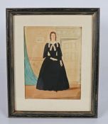 English School (mid-19th century) Silhouette cut-out of Mrs Jean Street, by Huston, 1844,