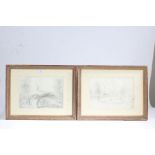 English School (19th Century) Pair of Drawings, one titled Cromer and dated 1848 20 x 28cm (2)