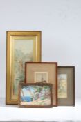 Box of Assorted Pictures to include Charles Gregory watercolour of Beccles