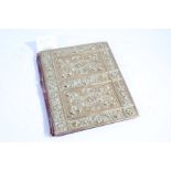 Art Nouveau brass repoussé book cover, 28cm by 22cm